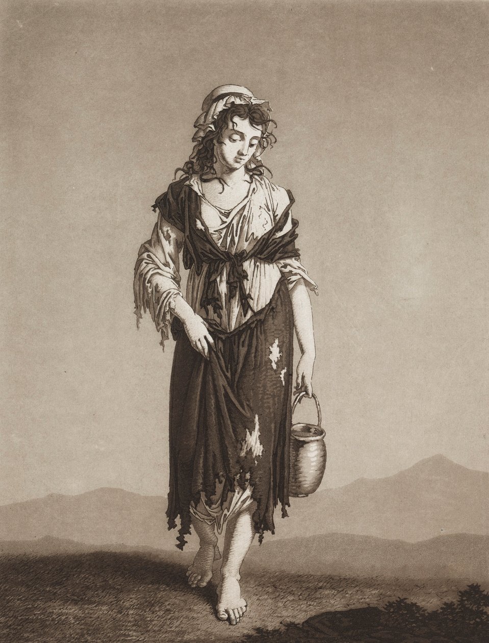 Genç Dilenciler, c. 1800. by Karl Ludwig Bernhard Buchhorn