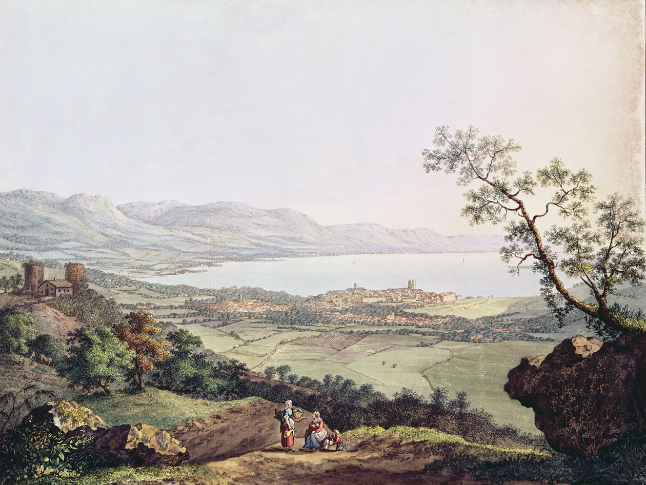 View of Geneva from Saconex in Savoy  by Karl Ludwig Hackert