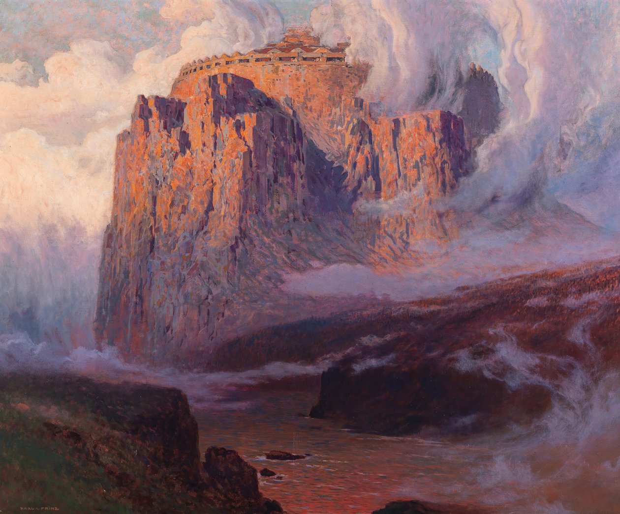 Valhalla, 1911'den önce (tuval üzerine yağlıboya) by Karl Ludwig Prinz