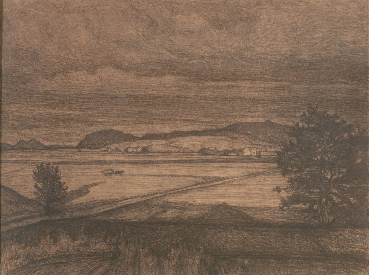 Tjörn üzerinde Högadal by Karl Nordström