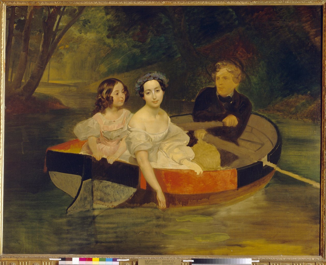 Bir Teknede Barones Yekaterina Meller Zakomelskaya (Meller-Zakomelskaya) ve Kızı ile Otoportre. Karl Pavlovich Briullov