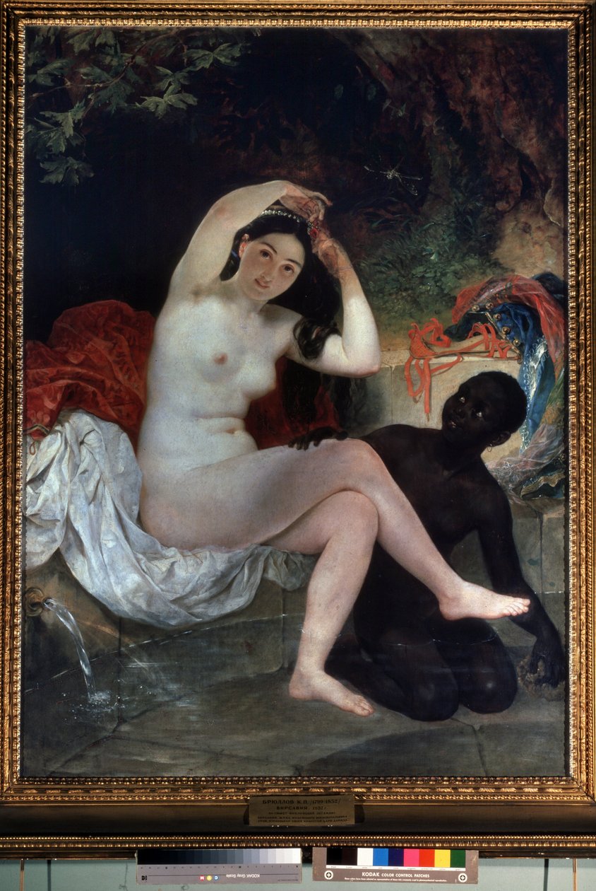 ""Bethsabee au bain"" (Bathsheba Banyosu) Peinture de Karl Pavlovich Briullov (Brioullov) (1799-1852) 1832 Devlet Rus Müzesi, Saint Petersbourg, Rusya by Karl Pavlovich Bryullov