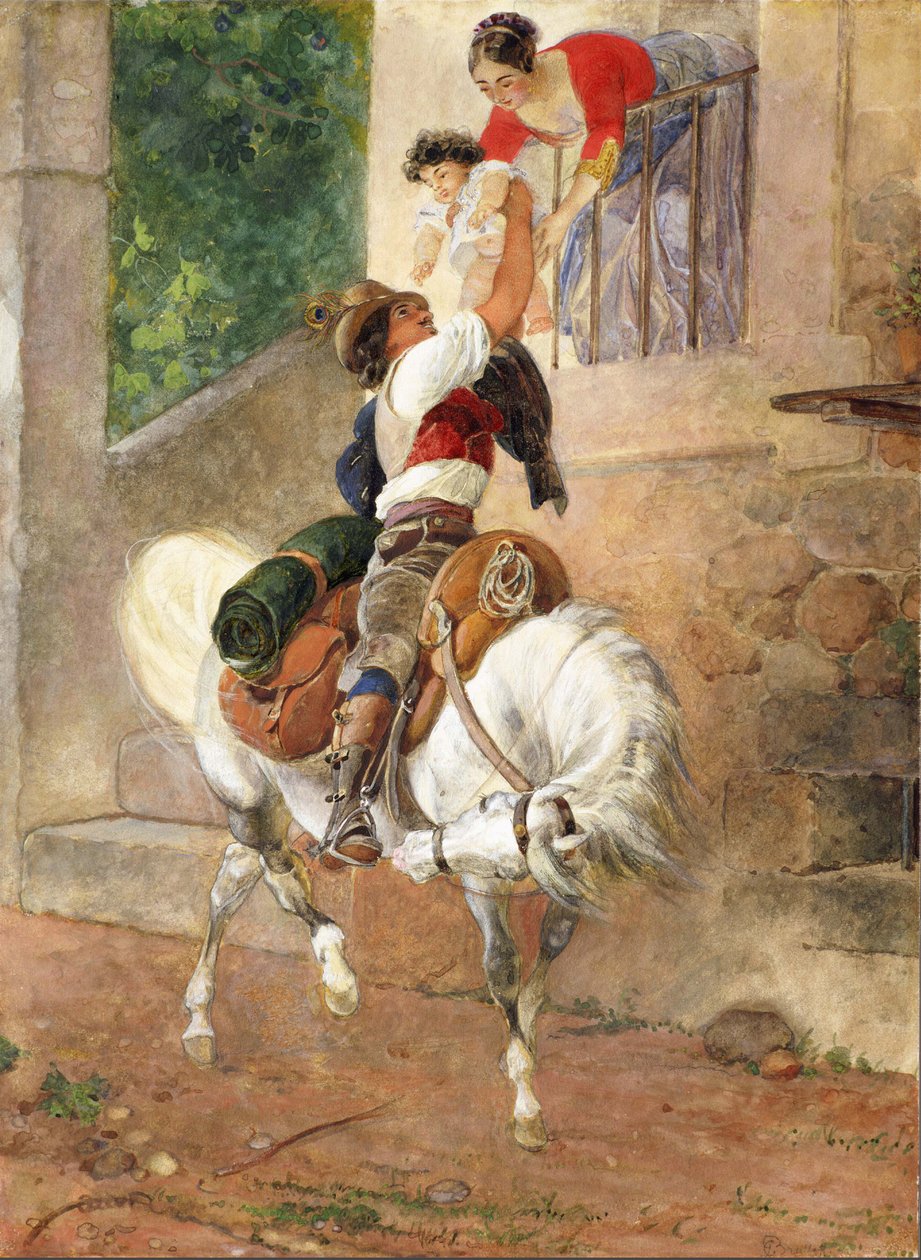 Bir Romalı Çobanın Eve Dönüşü, 1851-1852. by Karl Pavlovich Bryullov
