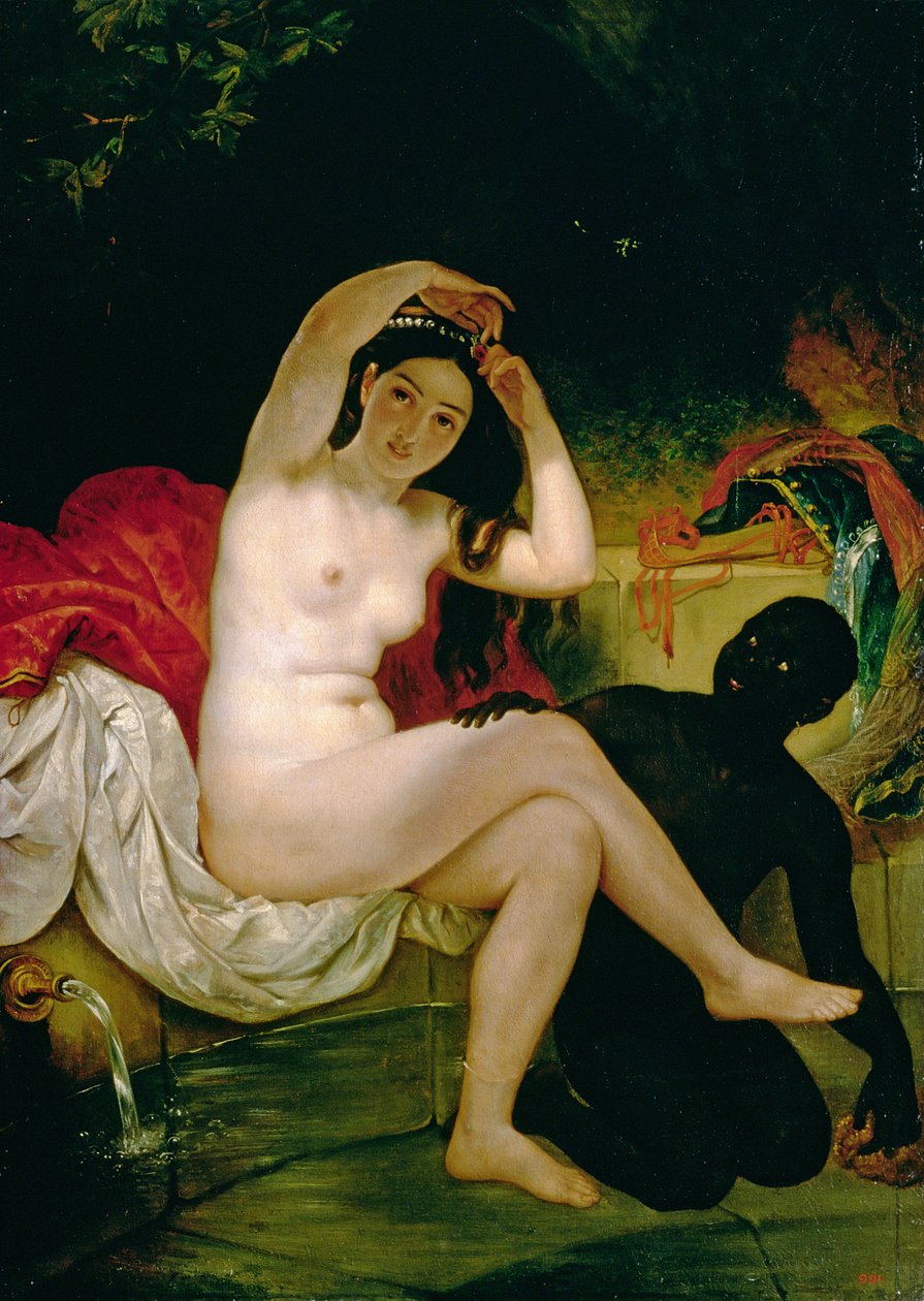 Virsavia veya Zenci Köle ile Yıkanan (tuval üzerine yağlı boya) by Karl Pavlovich Bryullov