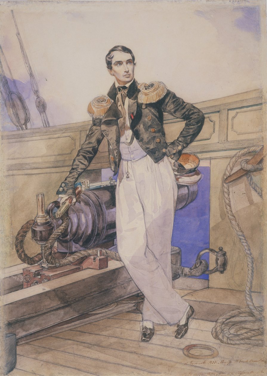 Vladimir Alekseyeviç Kornilov, Themistocles gemisinde, 1835 by Karl Pavlovich Bryullov