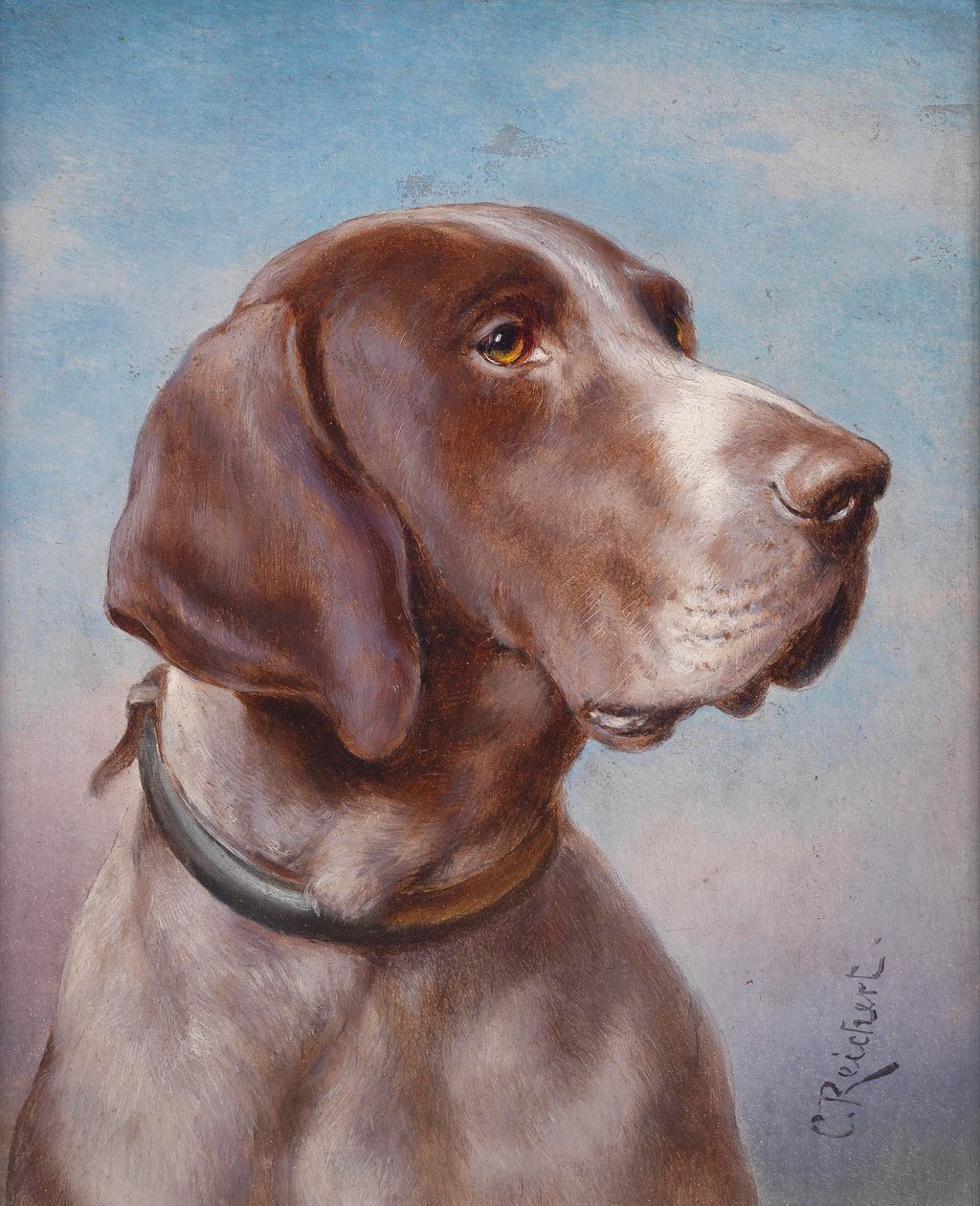 Köpek portresi by Karl Reichert