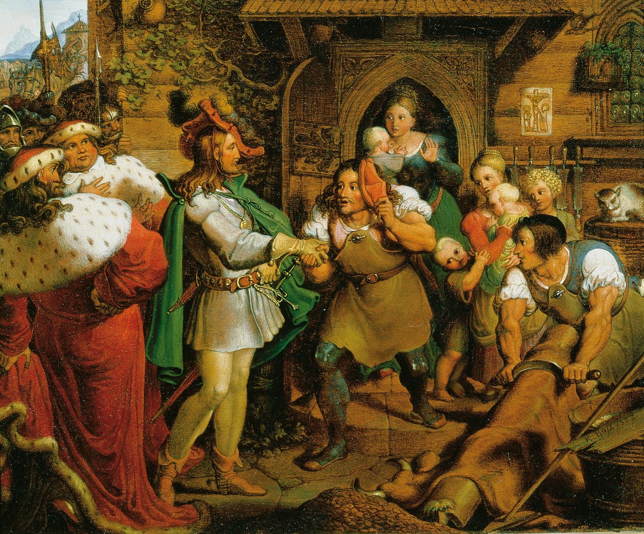 İmparator Maximilian, zanaatkarları ziyaret ediyor by Karl Russ