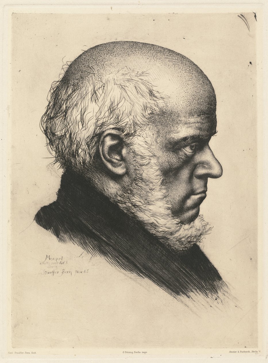 Adolf Menzel by Karl Stauffer Bern