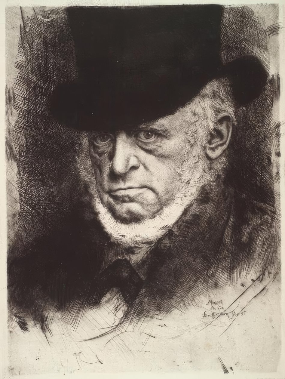 Adolph von Menzel / K.Stauffer-Bern by Karl Stauffer Bern