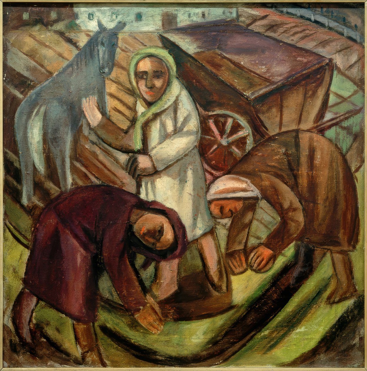 Tarlada üç kadın by Karl Tratt