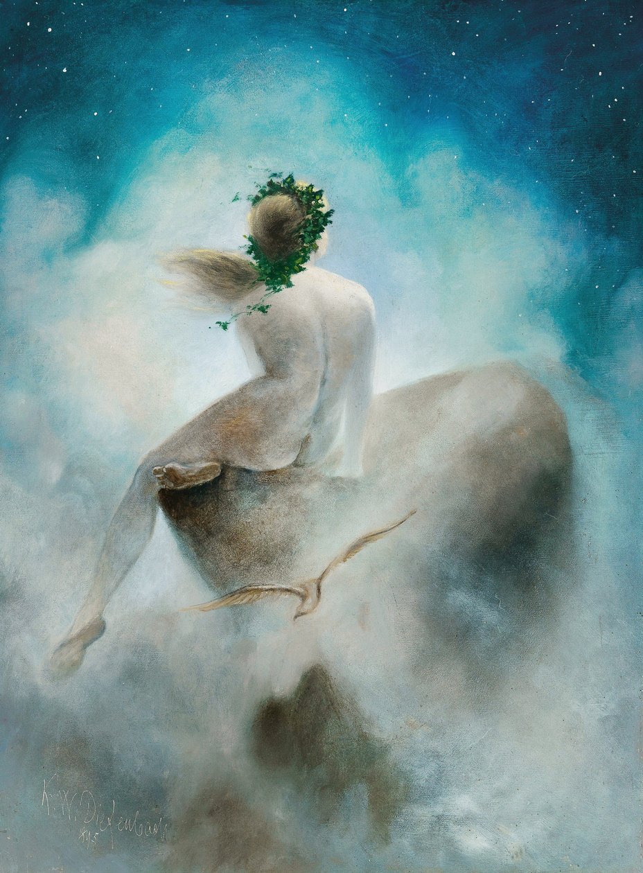 Yıldızlara Soru, 1895. by Karl Wilhelm Diefenbach