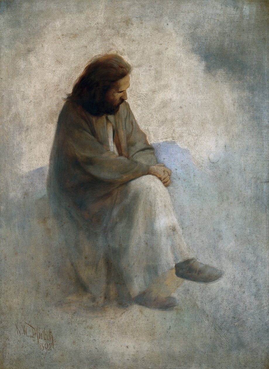 Diefenbach, Karl Wilhelm (1851-1913) tarafından Mesih olarak otoportre. Tuval üzerine yağlıboya by Karl Wilhelm Diefenbach