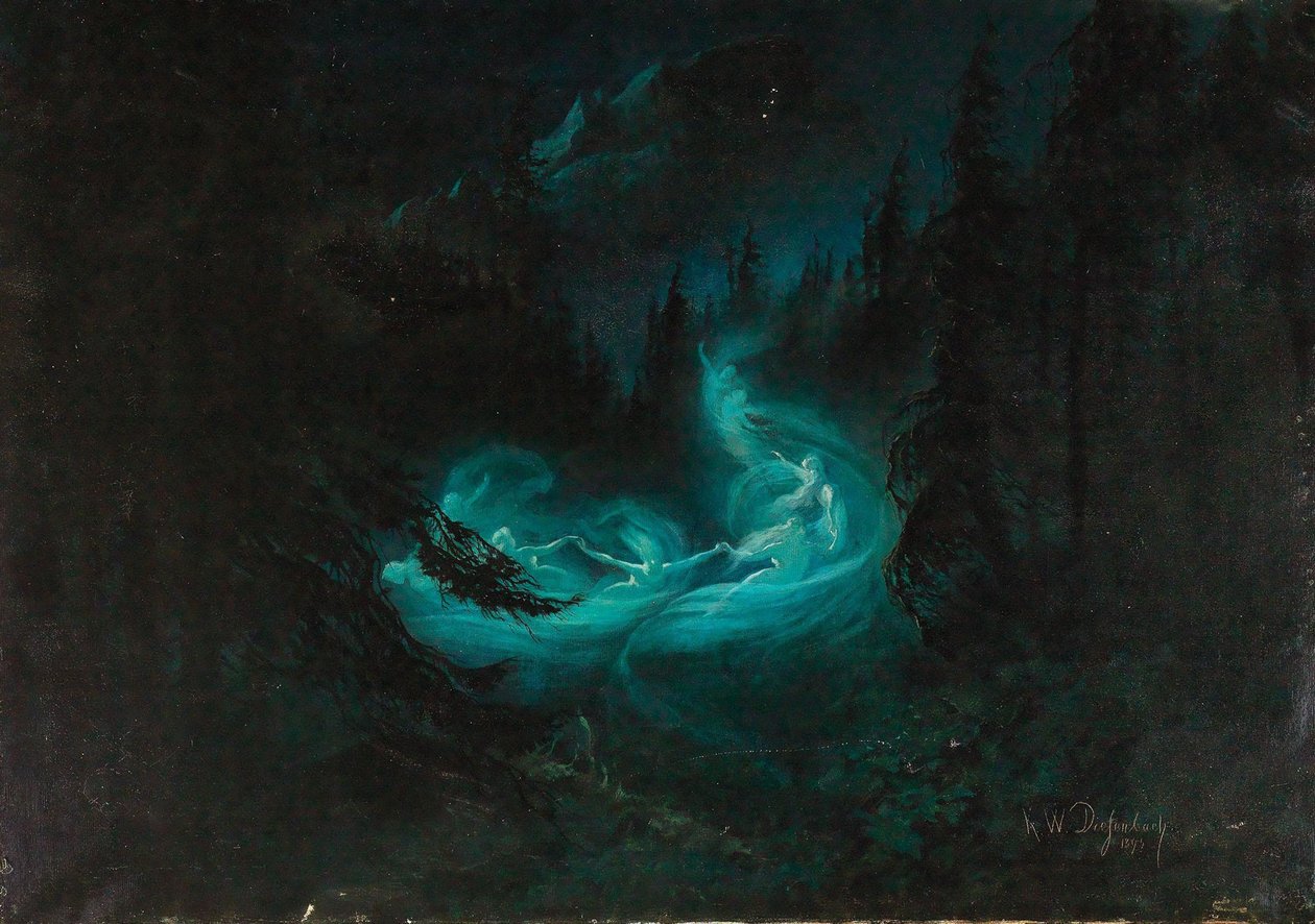 Peri dansı, 1895. by Karl Wilhelm Diefenbach