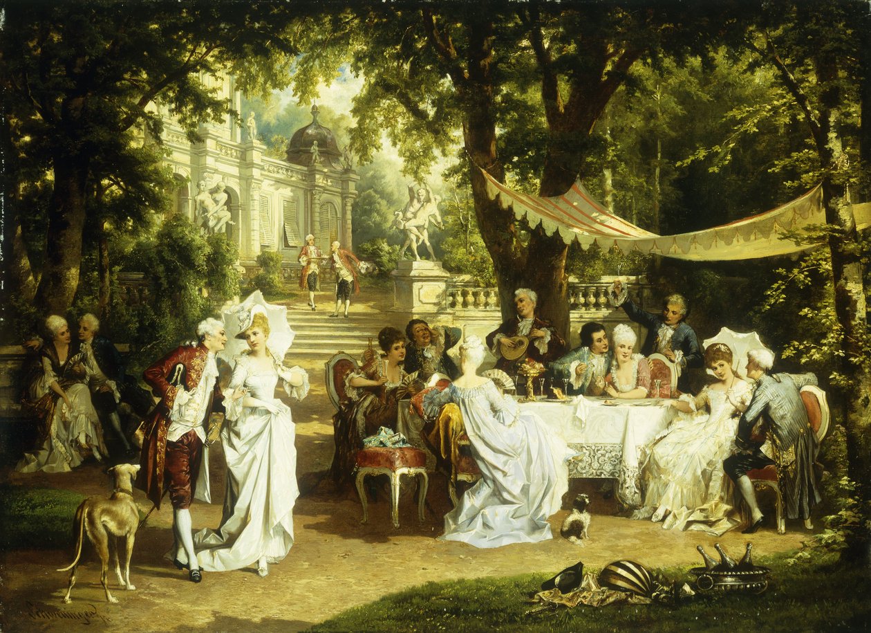 bahçe partisi, by Karl or Carl the Younger Schweninger