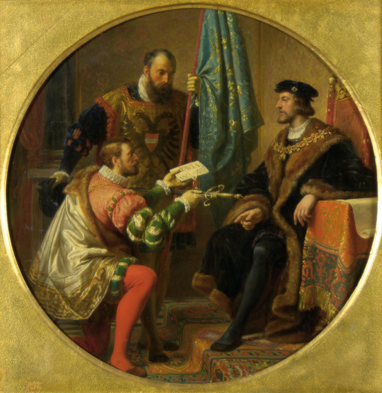 Pavia 1525 de İmparator Charles V ve Kral Francis I by Karl von Blaas