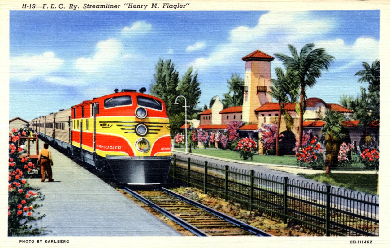 FEC Demiryolu düzene tren Henry M Flagler, Florida, 1940 by Karlberg