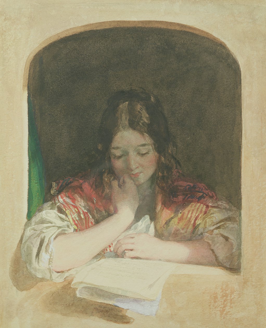 Pencereden Okuyan Kız, 19. yüzyıl by Karoly or Charles Brocky
