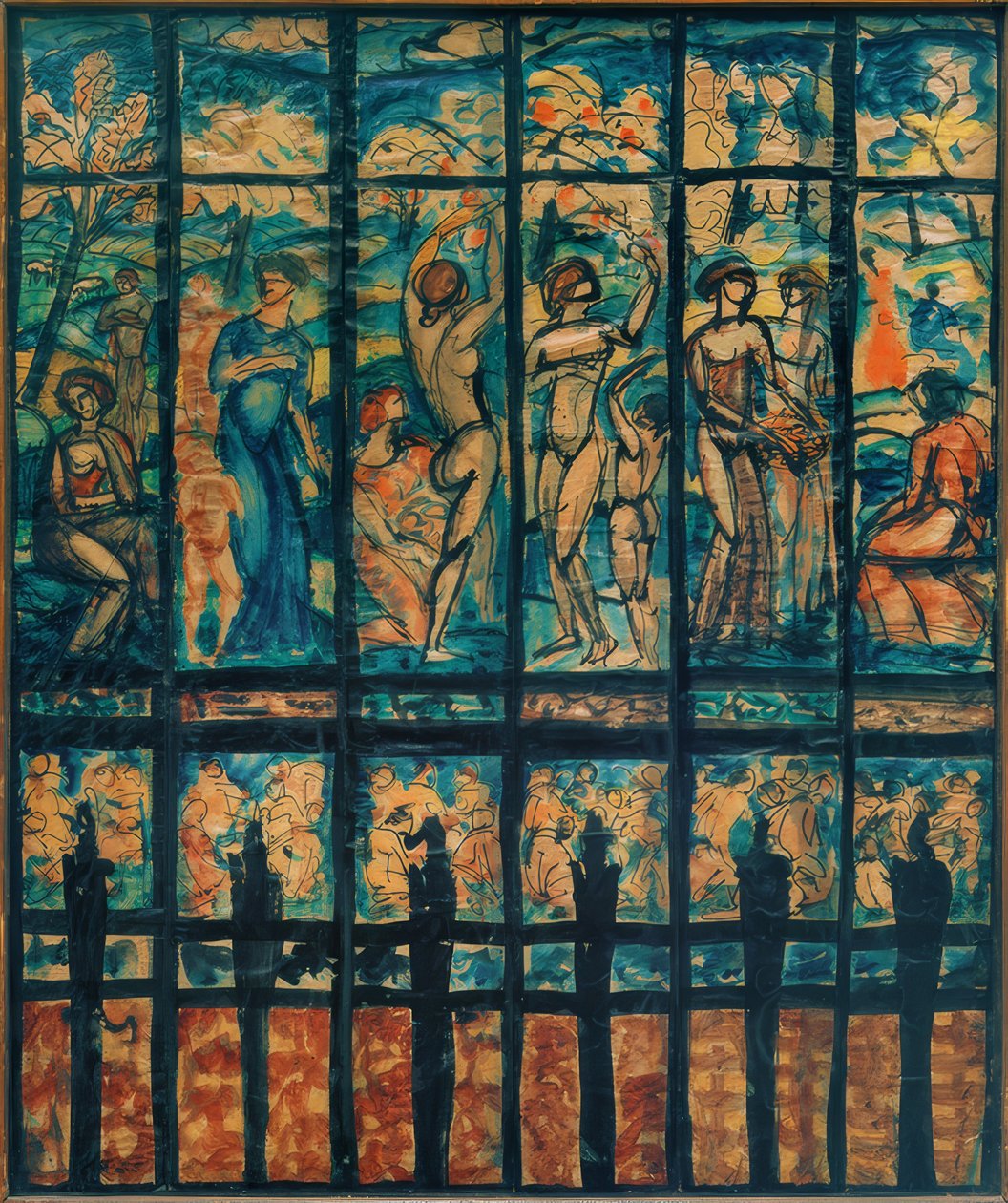 Vitray pencere için tasarım by Karoly Kernstok