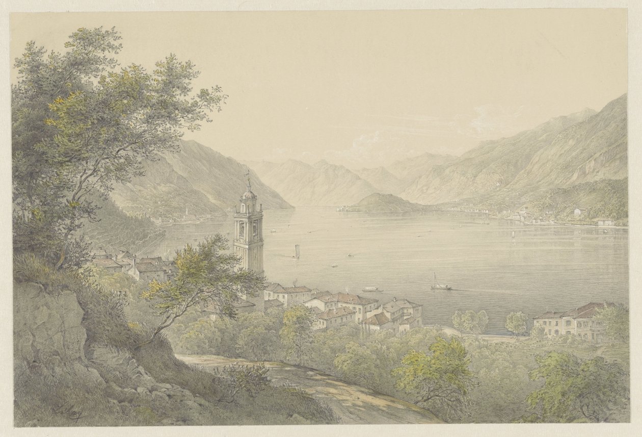 Bellagio, Como Gölü üzerinde by Karoly Lajos Libay