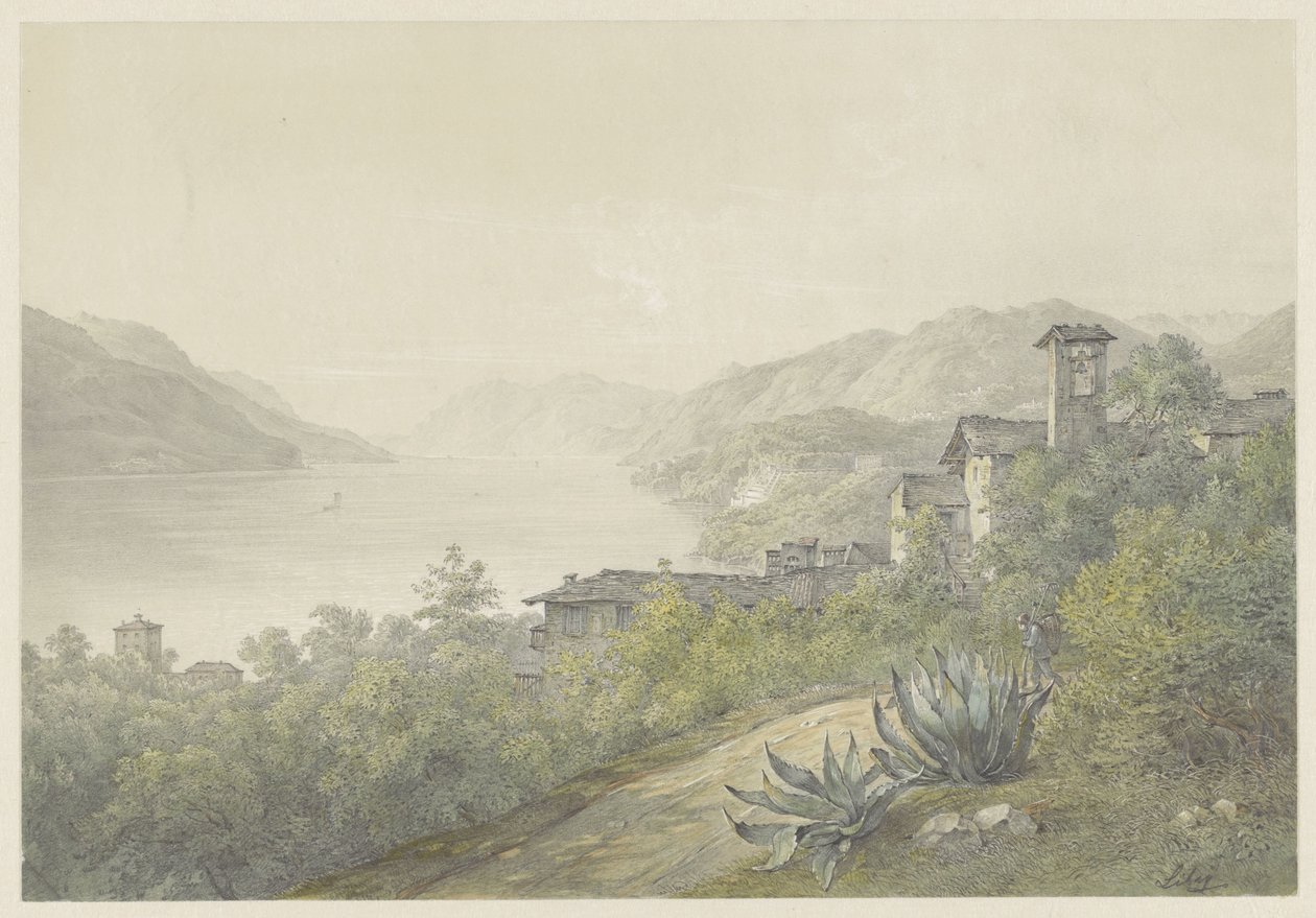 Como Gölü'ndeki Bellagio parkından manzara by Karoly Lajos Libay