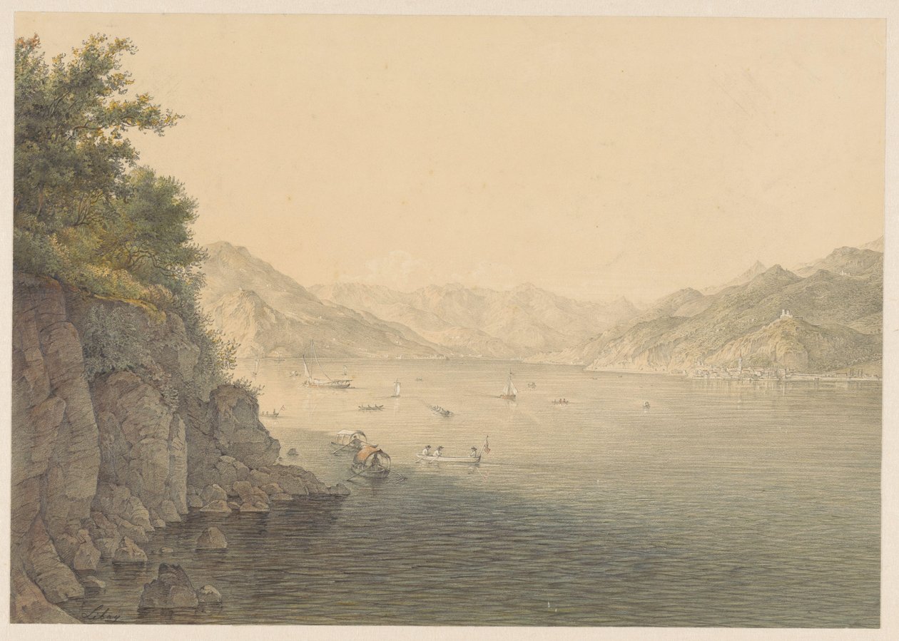 Como Gölü üzerinde Varenna by Karoly Lajos Libay