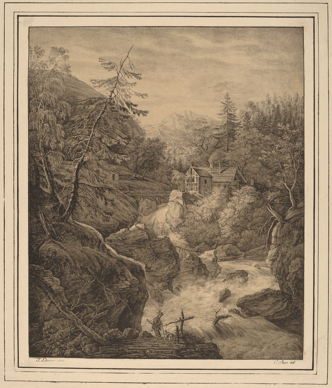 Şelale by Kaspar Auer, after Johann Jakob Dorner II