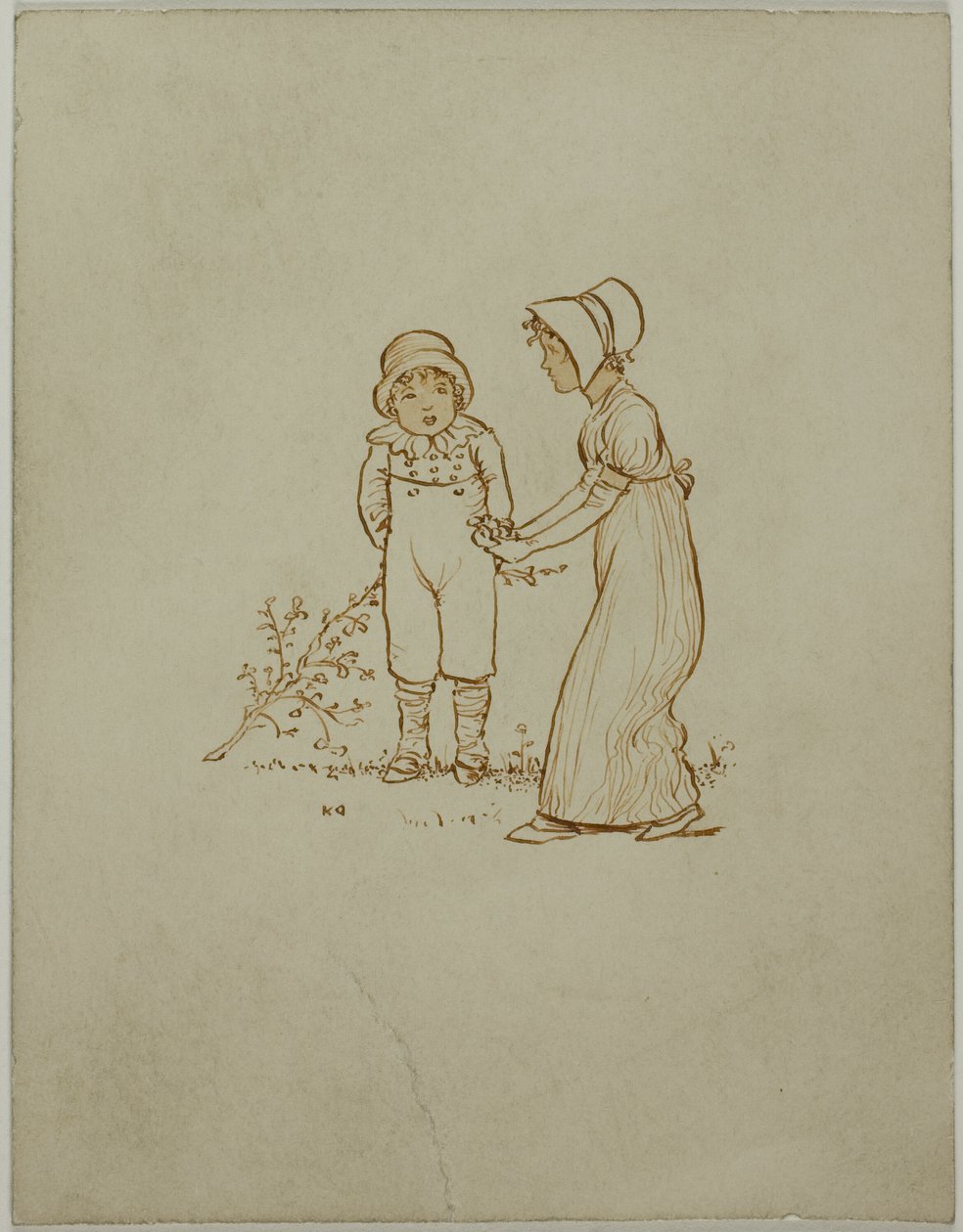 küçük erkek ve kız by Kate Greenaway