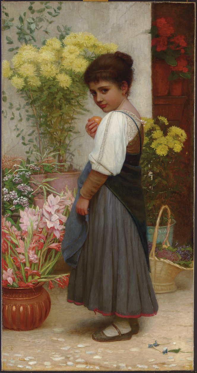 Çiçek Tüccarı (tuval üzerine yağlı boya) by Kate Perugini