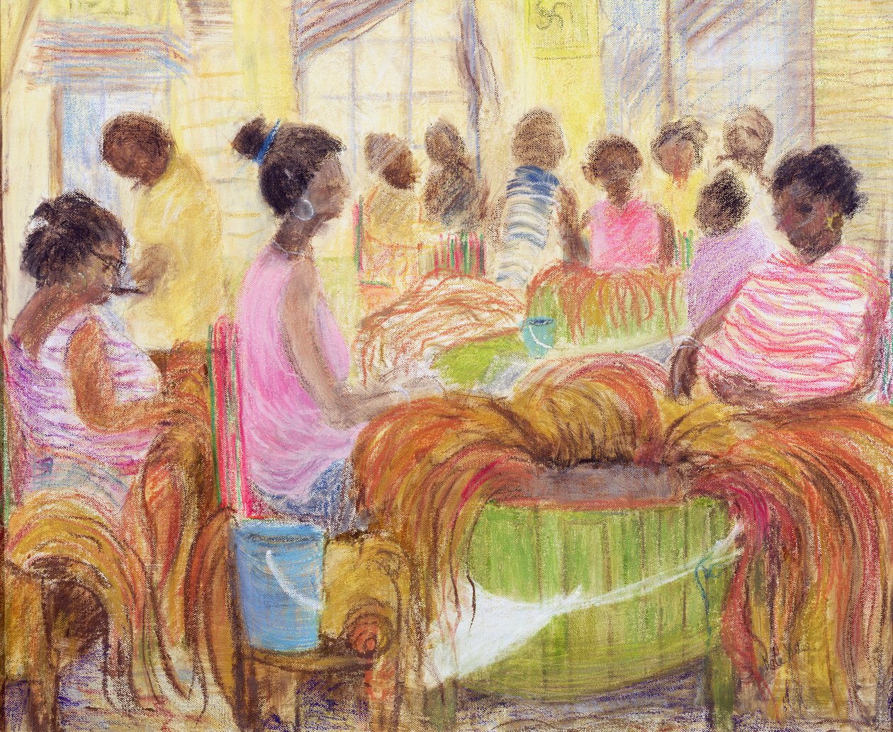Puro Fabrikası, Havana (tuval üzerine yağlı boya ve pastel) by Kate Yates