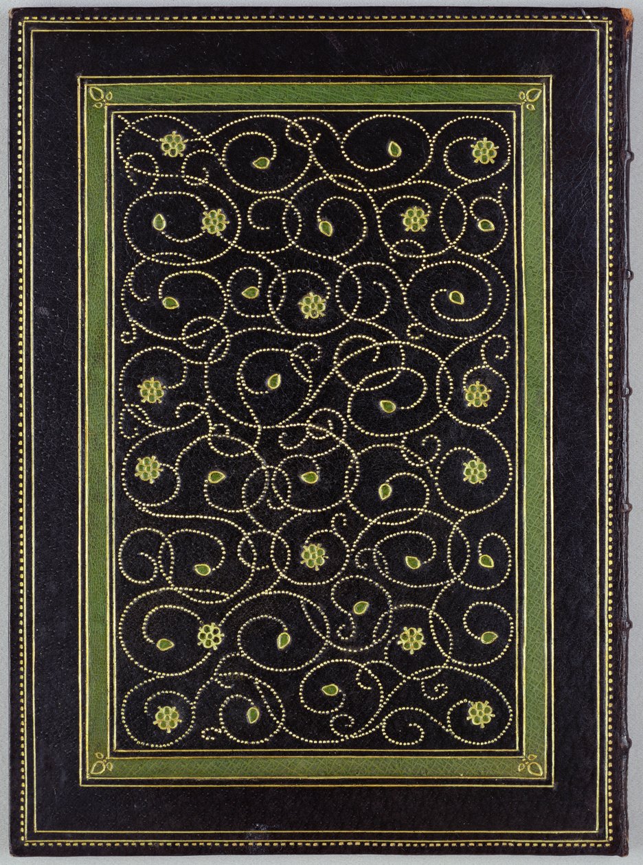 Emery Walker'ın (1851-1933) 1911 (deri ve altın) tarafından 'Basımın Kısa Tarihi' kapağı by Katharine Adams