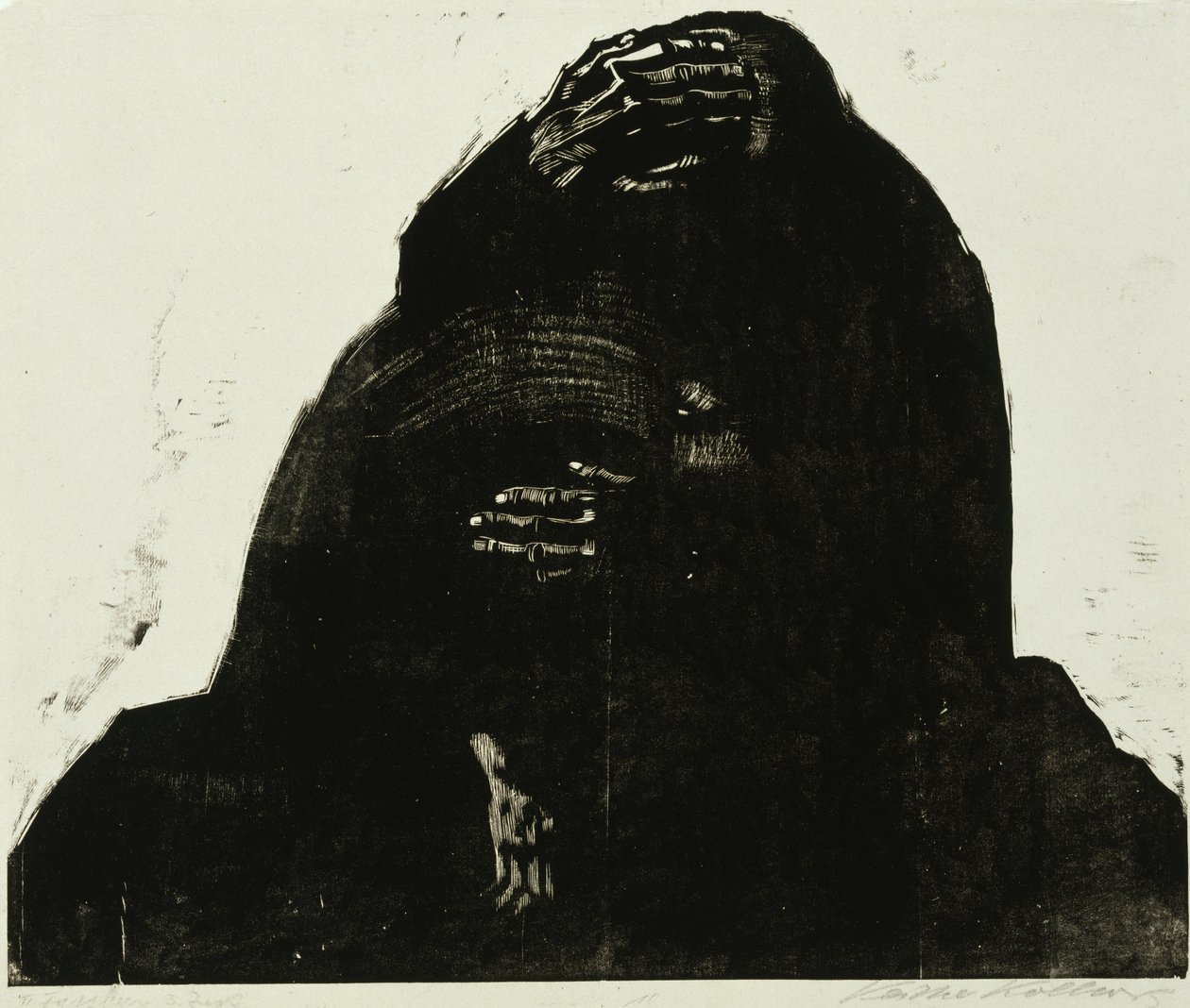 Die Eltern (Ebeveynler), Sayı III by Käthe Kollwitz