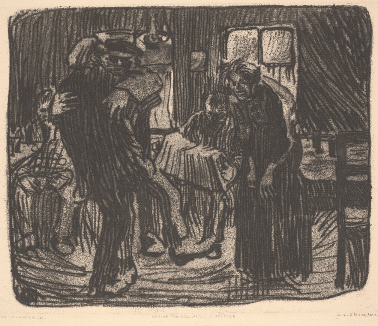 Hamburg Tavernası veya Pub Hamburger by Käthe Kollwitz