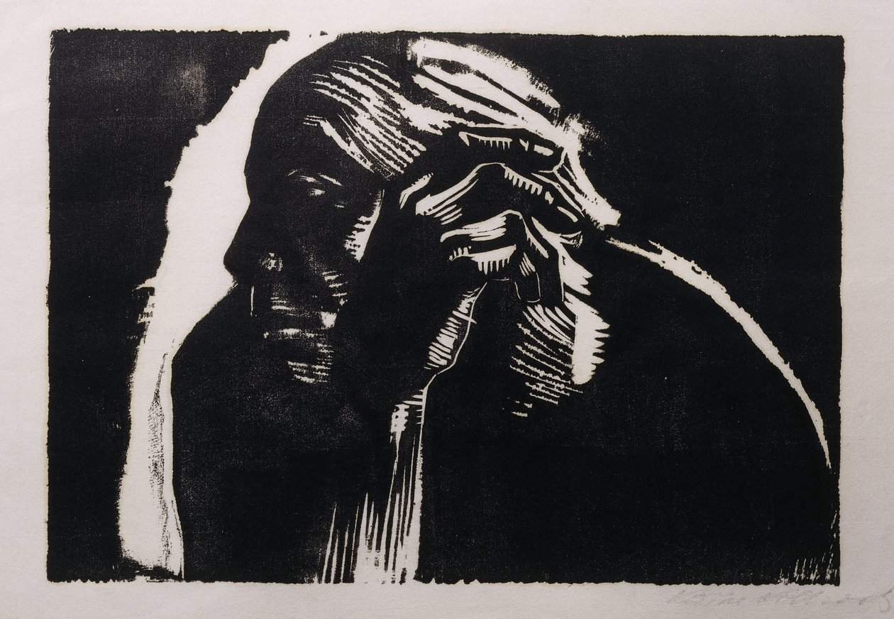 otoportre; Kendi kendine eğitim, 1924 by Käthe Kollwitz