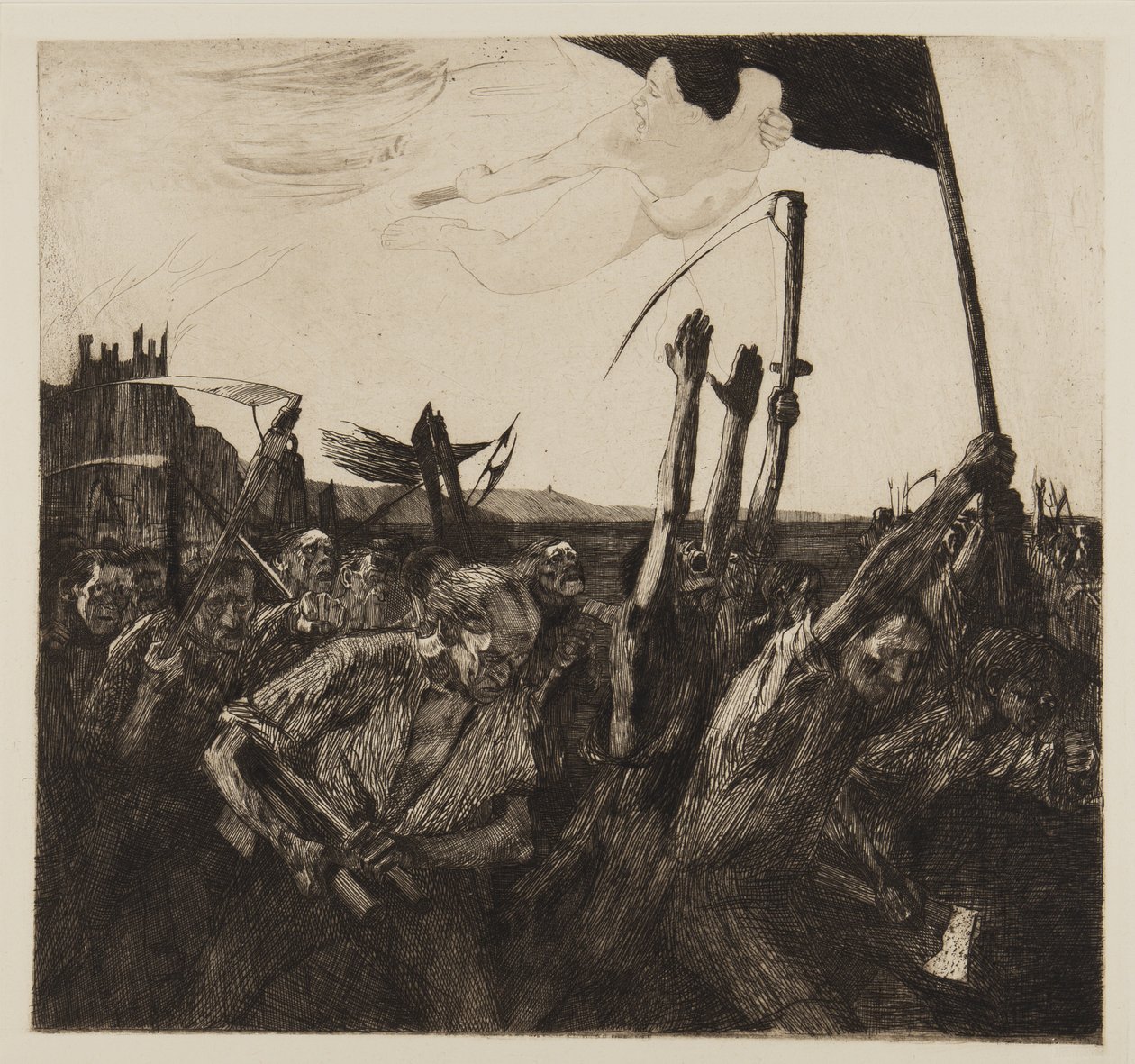 Ayaklanma, 1899 by Käthe Kollwitz