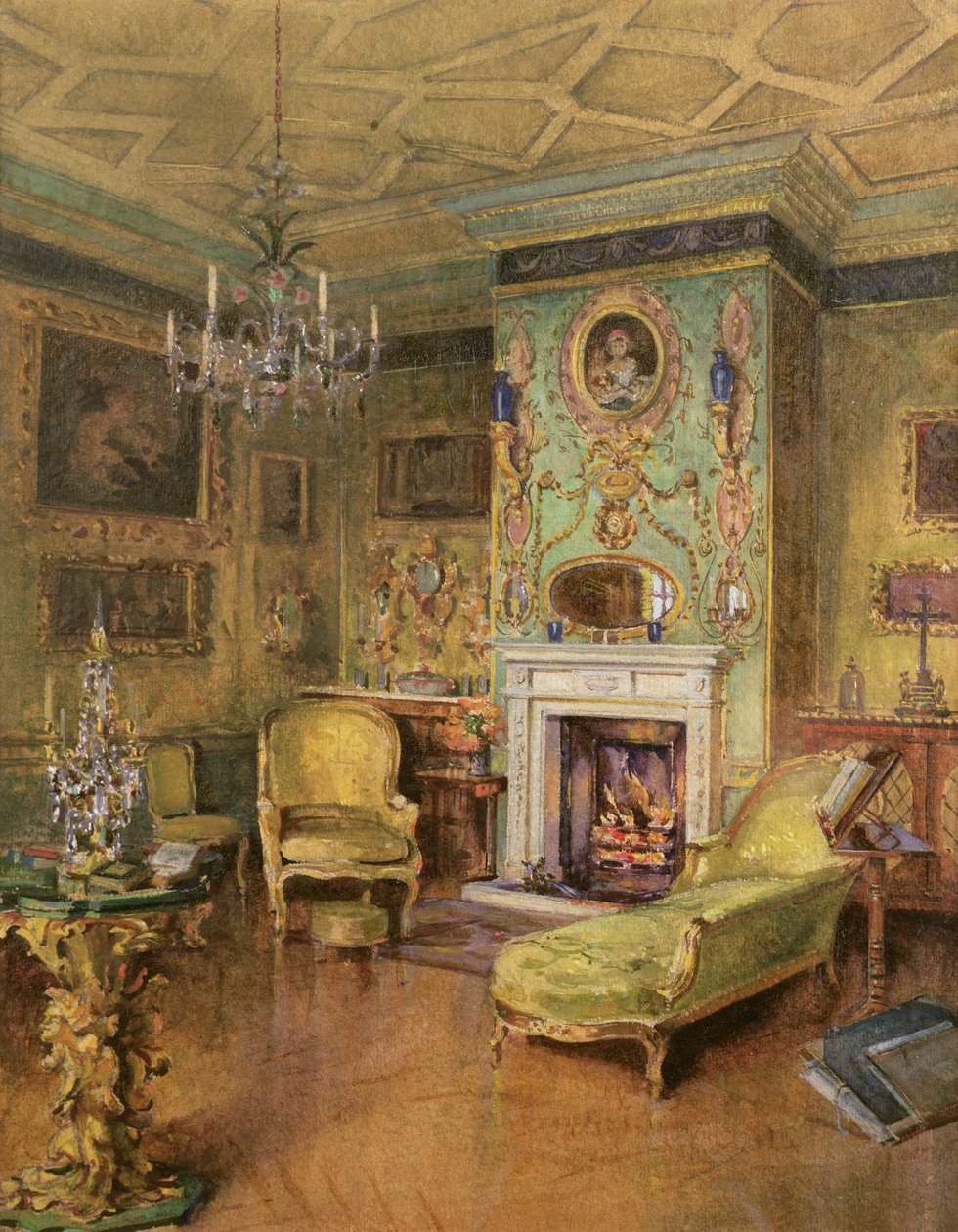 Sarı Oda, Holland House, Londra (wc ve arap zamklı gövde rengi) by Katherine Montagu Wyatt