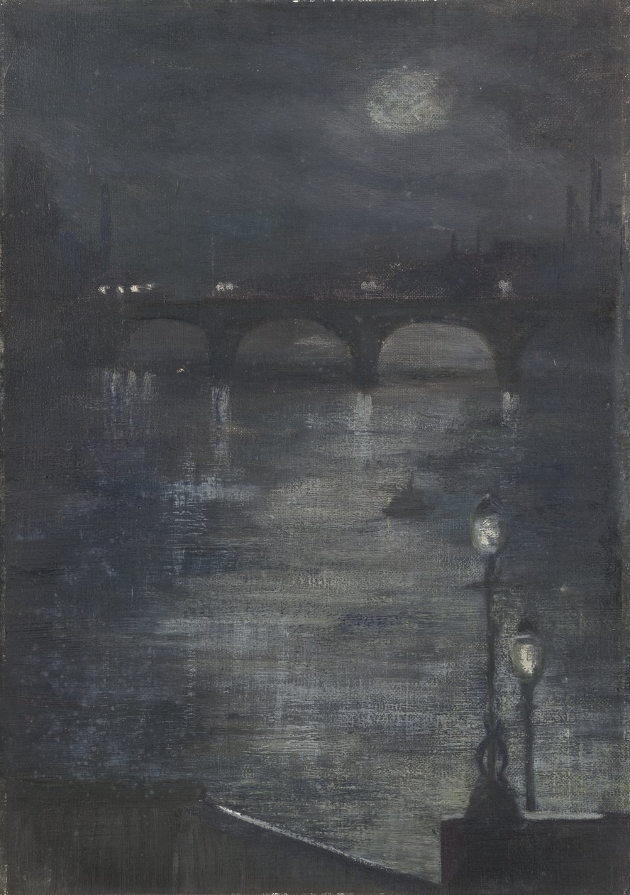 Thames, Londra'da Ayışığı by Katherine Sophie Dreier