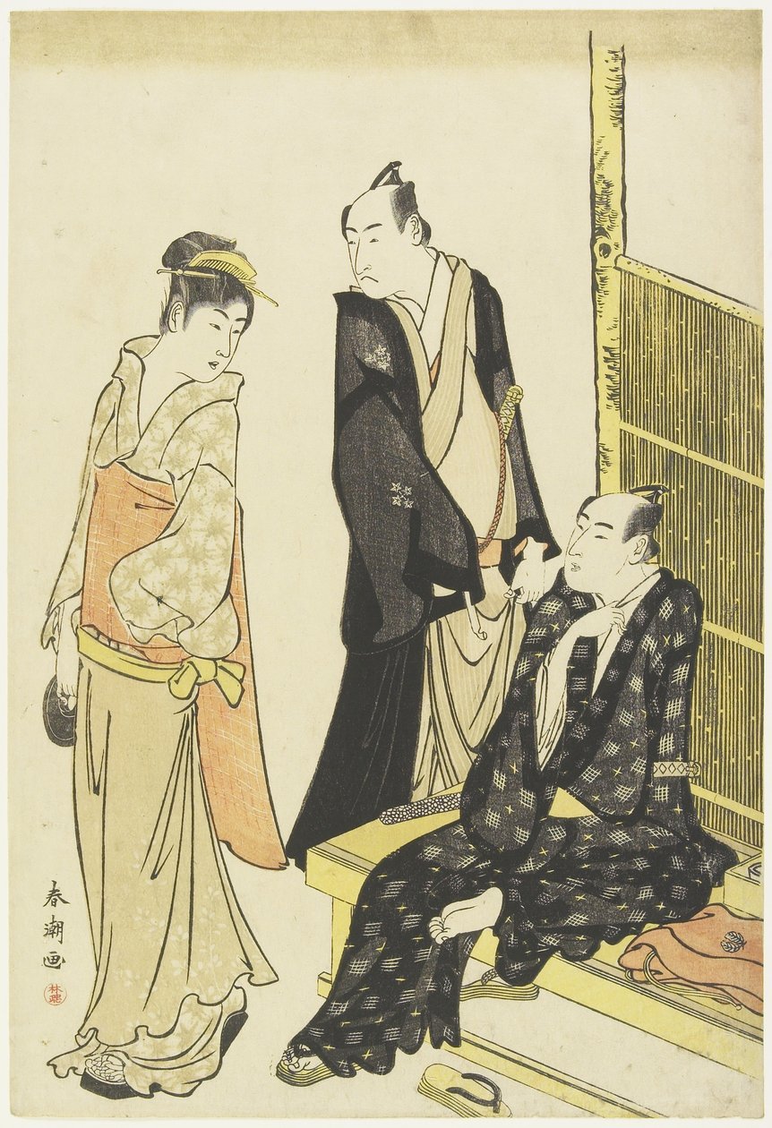 Ichikawa Monnosuke II, Bir Çayevinde Onoe Matsusuke, c. 1780-1795 by Katsukawa Shuncho