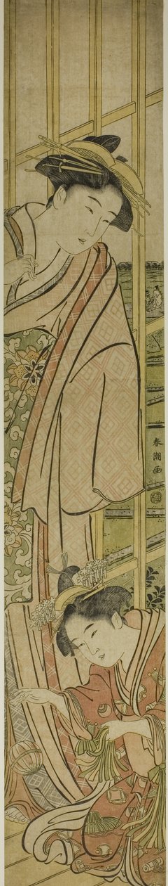 Temari oynamak by Katsukawa Shuncho