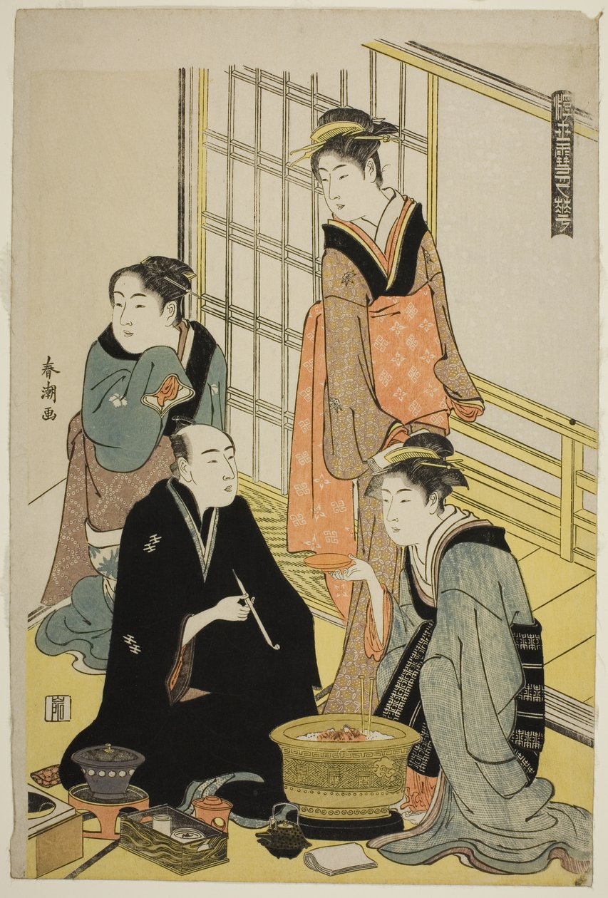 Kar, "Kar, Ay ve Yüzen Dünyanın Çiçekleri (Ukiyo setugekka)" serisinden by Katsukawa Shuncho