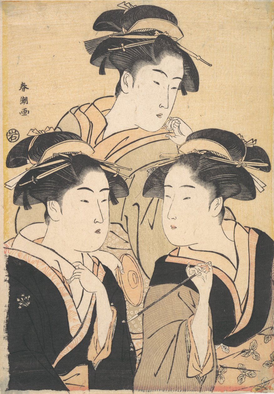 Üç Güzel, 18. yüzyılın sonlarında. by Katsukawa Shuncho