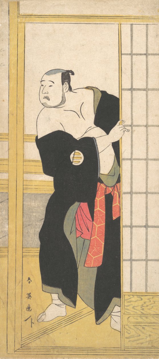 Aso için Saburo Asa S vs. t Manwith A Green Kimono, değil mi? 1795. by Katsukawa Shun