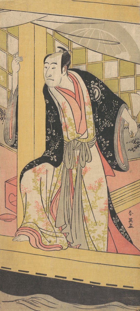 Aktör Sawamura Sojuro Bir Zevk Kayığında Duran Bir Adam Olarak 3., ca. 1790. by Katsukawa Shun