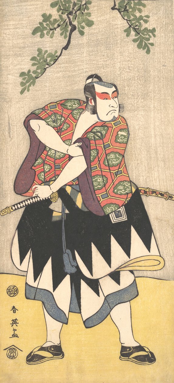 Kimono Giyinmiş Bir Adam Olarak İkinci Ichikawa Monnosuke, M.Ö. 1793. by Katsukawa Shun