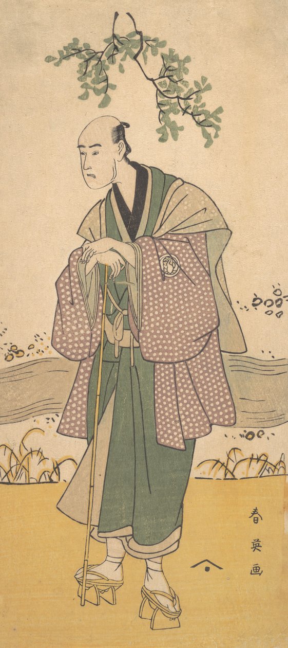 Üçüncü Bando Hikosaburo, Nehir Kıyısında Duran Bir Adam Olarak, M.Ö. 1793. by Katsukawa Shun