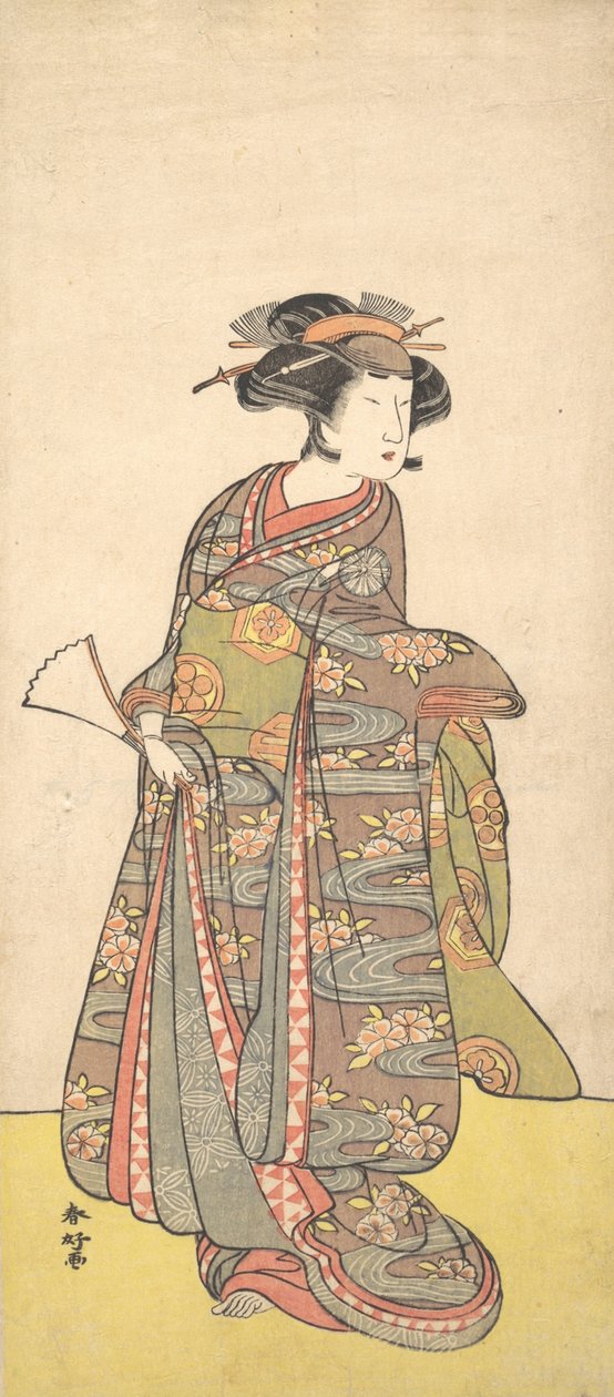 Bir Kadın Olarak İlk Nakamura Tomijuro, muhtemelen 1777. by Katsukawa Shunko