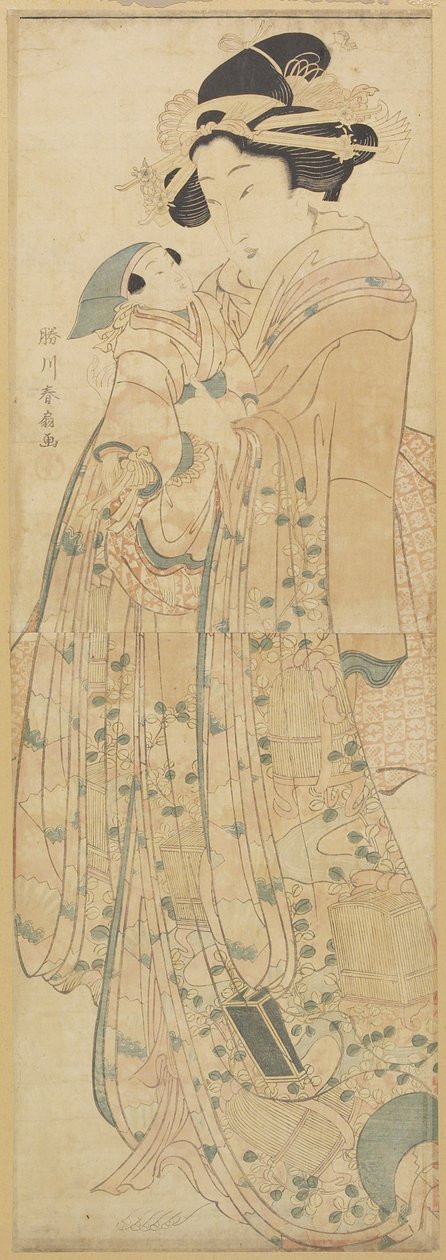 (Bebek Tutan Kadın), 18. yüzyılın sonu ve 19. yüzyılın başı by Katsukawa Shunsen