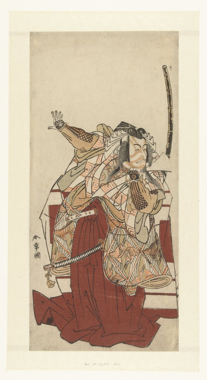 Ac Teur Ichikawa Dan Juro üyesi bir süreliğine resim bahçesi l by Katsukawa Shunsho