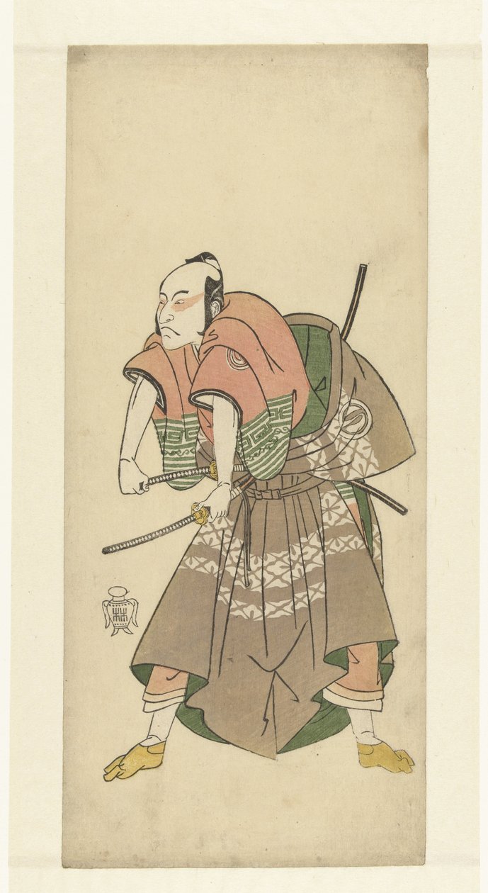 Aktör Sawamura Sojuro II savaşmaya hazır by Katsukawa Shunsho