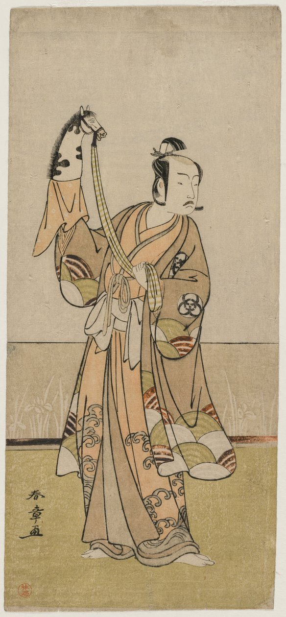 Bando Tamasaburo III El Kuklası Tutarken, 1770
