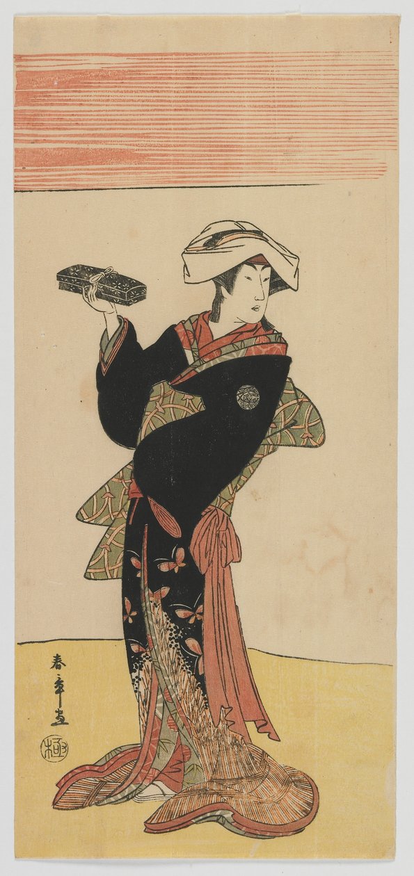 Kabuki Aktörü Nakamura Riko, Edo dönemi, c.1791-92 (renkli tahta baskı) by Katsukawa Shunsho